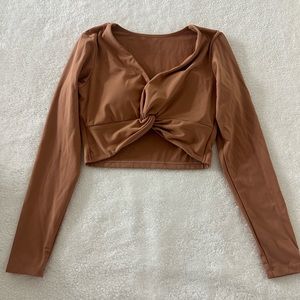 Crop top for active wear has padding on breast area size S